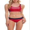 Adoretex Women's Guard Sport Bra Workout Bikini Top (FGN08T) - Red/Navy - Small view 2