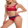 Adoretex Women's Guard Sport Bra Workout Bikini Top (FGN08T) - Red/Navy - Small view 3
