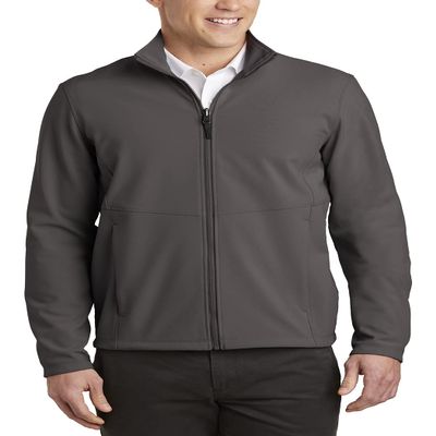 JustBlanks Mens Full-Zip Water Resistance Collective Soft Shell Jacket - Graphite - L