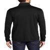 JustBlanks Mens Silk Touch Long Sleeves Performance Quarter-Zip Pullover - Black/Steel Grey - M view 2
