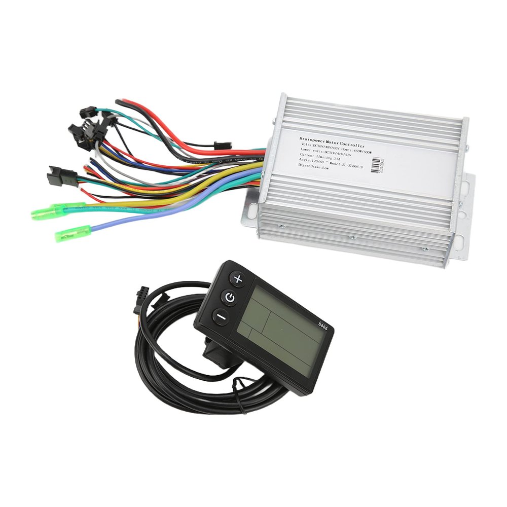 36V-60V 450W 500W Brushless Motor Controller with LCD Display Panel Kit for Electric Scooter, Electric Bike, Electric Skateboard, Electric Motorcycle