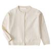 1-7T Little Boys Girls Cute Button-Down Cardigan Sweater Crew Neck Cardigan Coat Toddler Cotton School Knit Sweater (Beige,6-7T,6 Years,7 Years) view 1