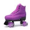 Women's Roller Skates Outdoor Suede Quad Skates Purple Size 44 view 2