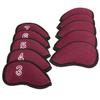 10Pcs/Pack New Meshy Golf Iron Covers Set Golf Club Head Cover Fit Most Irons (Wine Red) view 4