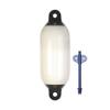 Dan-Fender Heavy Duty Boat Fender 822-F02 - Bumper for Boats (23-30 ft Long) - Strong & Flexible PVC, All Weather Conditions, Universal Fit Boat Accessories for Docking (Eggshell) view 1