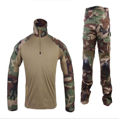 Emerson Airsoft Tactical BDU Military Suit Combat Gen3 Uniform Shirt Pants Woodland (Small)