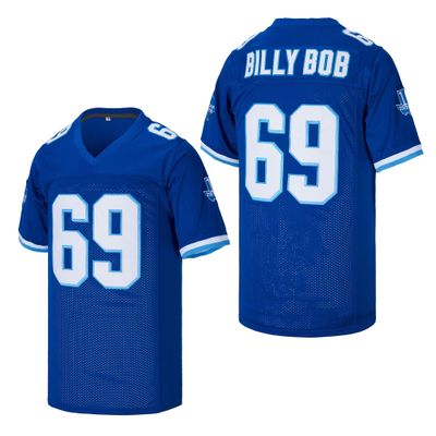 Men's 69 Billy Bob Varsity Blues Movie West Canaan Coyotes Football Jersey Stitched Blue Size S