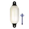 Dan-Fender Heavy Duty Boat Fender 1025 - Bumper for Boats (36-40 ft Long) - Strong & Flexible PVC, All Weather Conditions, Universal Fit Boat Accessories for Docking (Eggshell) view 1