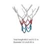 LIOOBO Sports Chain Basketball Net Replacement Outdoor Heavy Duty Basketball Net Rustproof Metal Chain for Outdoor Indoor Training White Red Blue view 2