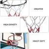 LIOOBO Sports Chain Basketball Net Replacement Outdoor Heavy Duty Basketball Net Rustproof Metal Chain for Outdoor Indoor Training White Red Blue view 4