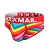 JOCKMAIL Men Briefs Cotton Mens Underwear Briefs Low Waist Rainbow Men Underwear (Medium, Red) view 1