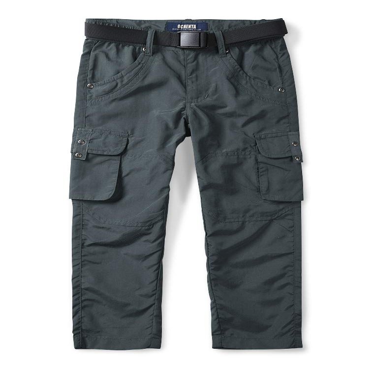 Mesinsefra Boys' Hiking Cargo Pants,Kid's Youth Casual Outdoor Quick Dry Waterproof Camping Trousers Grey 170cm11-12 Years