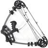 AMEYXGS Archery Compound Bow 50lbs Dual-Purpose Bow Catapult Steel Ball Hunting Triangle Bow Catapult Right Left Hand for Outdoor Hunting Fishing (Black) view 1