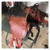 Cowhide Saddle seat Cushion Saddle Full Set of Harness Cowhide New Saddle Saddle Horse Equestrian Supplies Comfortable Soft and Light Weight (Color : White) view 2