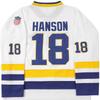Youth Hanson Brothers #18 Steve Charlestown Chiefs Slap Shot White Moive Hockey Jersey Stitched Letters and Numbers S-L view 1