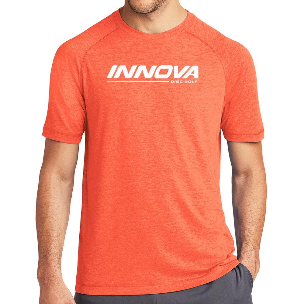 Innova Discs Fairway Tri-Blend Performance Short Sleeve Disc Golf Jersey Shirt - Orange - XXL