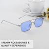 FEISEDY Fashion Square Aviator Sunglasses Women Men Trendy Retro Metal Frame Sun Glasses Candy Color Lens B1036 view 2