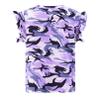 easyforever Kids Girls Dance T-Shirts Camouflage Ruffled Sleeveless Tanks Top Summer Casual Clothes Outfits Purple Camouflage 4 view 2