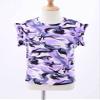 easyforever Kids Girls Dance T-Shirts Camouflage Ruffled Sleeveless Tanks Top Summer Casual Clothes Outfits Purple Camouflage 4 view 3