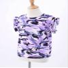 easyforever Kids Girls Dance T-Shirts Camouflage Ruffled Sleeveless Tanks Top Summer Casual Clothes Outfits Purple Camouflage 4 view 4