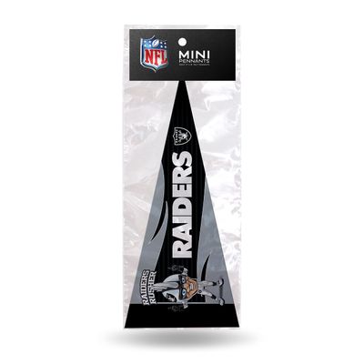 NFL Football Las Vegas Raiders Mascot - Raider Rusher 4" x 9" Felt Mini Pennant Team Set (Includes 8 Pieces)