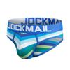JOCKMAIL Men Briefs Cotton Mens Underwear Briefs Low Waist Rainbow Men Underwear (Medium, Blue) view 1
