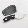 PUWANGDA Mini Small Fixed Blade Knife D2 steel Blade G10 Antiskid handle with Tactical Knife Sheath or Hang a necklace Outdoor camping EDC tools view 2