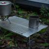 iClimb Mini Solo Folding Table Ultralight Compact for Backpacking Camping Hiking Beach Picnic (Gunmetal, S) view 2
