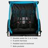 Veelar Sports Bike Trailer Double Seat for 1 or 2 Toddlers, Kids, Child Bicycle Carrier (Blue) view 4