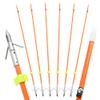 ZSHJGJR Archery Bow Fishing 32" Fish Hunting Arrows Solid Fiberglass Shaft Arrows for All Bows with Safety Slides Broadheads (12PCS) view 1
