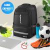 BROTOU Soccer Backpack Sports Bag with Ball Holder and Shoe Compartment for Football Basketball Volleyball Rugby view 2
