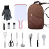 DDER Oxford Cloth Self Driving Tour Portable Outdoor Pot Shovel Spoon Set Picnic Cooker Storage Bag (Gules) view 2
