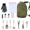 DDER Oxford Cloth Self Driving Tour Portable Outdoor Pot Shovel Spoon Set Picnic Cooker Storage Bag (Green) view 2