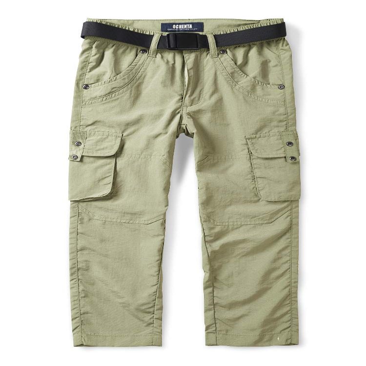 Mesinsefra Boys' Hiking Cargo Pants,Kid's Youth Casual Outdoor Quick Dry Waterproof Camping Trousers Khaki 170cm11-12 Years