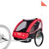 Veelar Sports Bike Trailer Double Seat for 1 or 2 Toddlers, Kids, Child Bicycle Carrier (Red) view 1