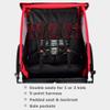 Veelar Sports Bike Trailer Double Seat for 1 or 2 Toddlers, Kids, Child Bicycle Carrier (Red) view 4