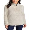 JustBlanks Womens Cozy Quarter-Zip Fleece Pullover Sweater - Oatmeal Heather - XXL view 1