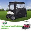 10L0L Golf Cart Driving Enclosure 2 Passenger for EZGO TXT/RXV 2 Door with Heavy Duty Zipper, 600D Golf Cart Rain Cover Driving Covers with Roll-up Windshield, 4-Sided Clear Window view 2