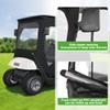 10L0L Golf Cart Driving Enclosure 2 Passenger for EZGO TXT/RXV 2 Door with Heavy Duty Zipper, 600D Golf Cart Rain Cover Driving Covers with Roll-up Windshield, 4-Sided Clear Window view 4