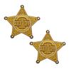 2 Pieces Cartoon Sheriff Logo Embroidered Iron On Patches Halloween Police Costume DIY view 1