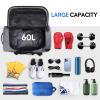 Haimont Gym Duffel Backpack Bag for Men Large Sports Duffle Bags with Backpack Straps for Hiking Travel Weekender Workout, Water Resistant, Gray, 60L view 3