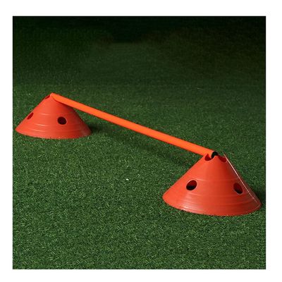 Agility Training Cone 10 Disc Cones and 5 Rods, Soft Plastic Children's Football Agility Training Equipment, Step-Resistant and Stackable (Color : Red)