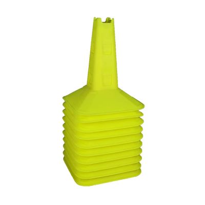 Agility Training Cone Soft Plastic Cone, Adjustable Height Small Hurdle Sign Post, Football Basketball Roller Skating Marker Cone (Size : 23cm)