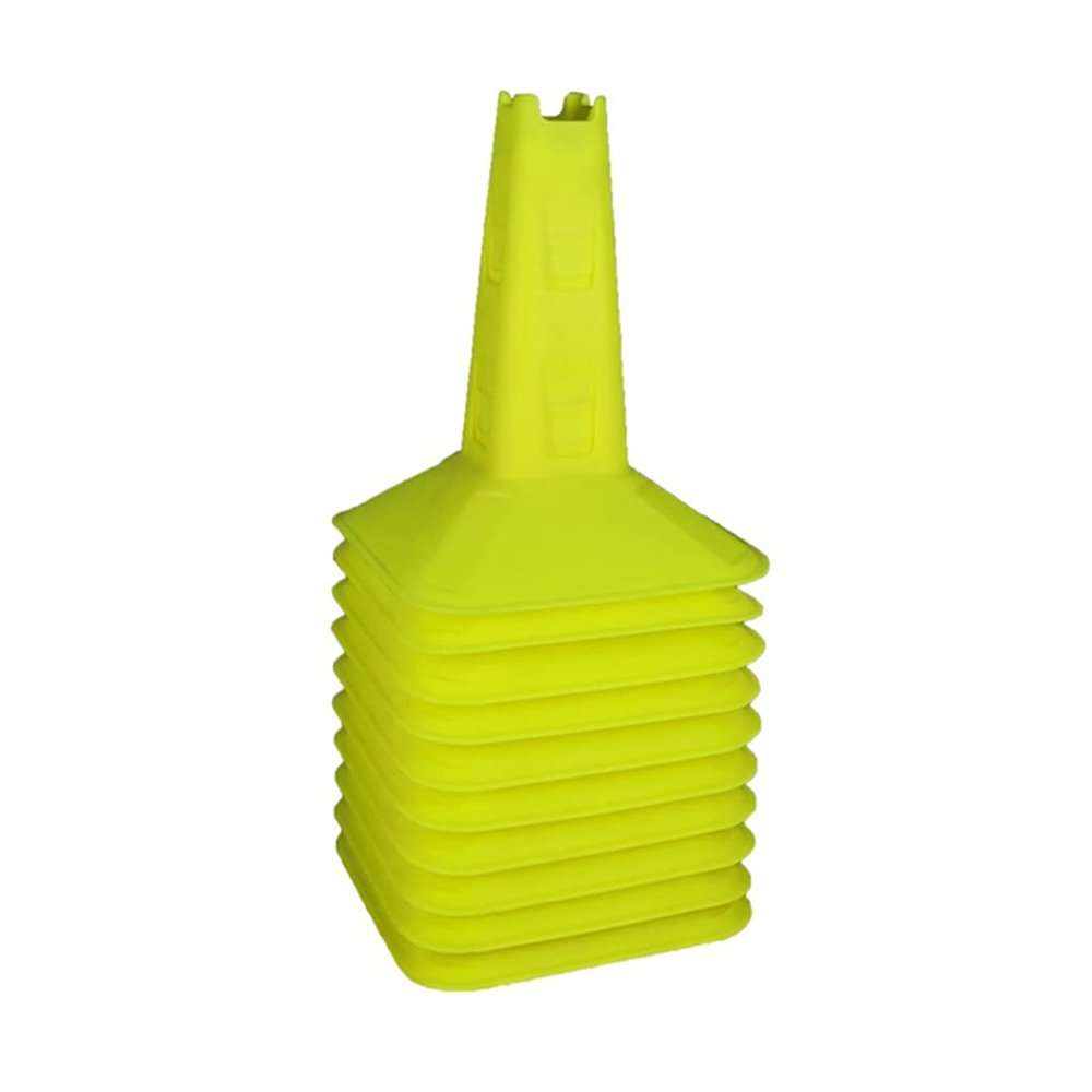 Agility Training Cone Soft Plastic Cone, Adjustable Height Small Hurdle Sign Post, Football Basketball Roller Skating Marker Cone (Size : 23cm)