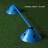 Agility Training Cone 10 Disc Cones and 5 Rods, Soft Plastic Children's Football Agility Training Equipment, Step-Resistant and Stackable (Color : Blue) view 2