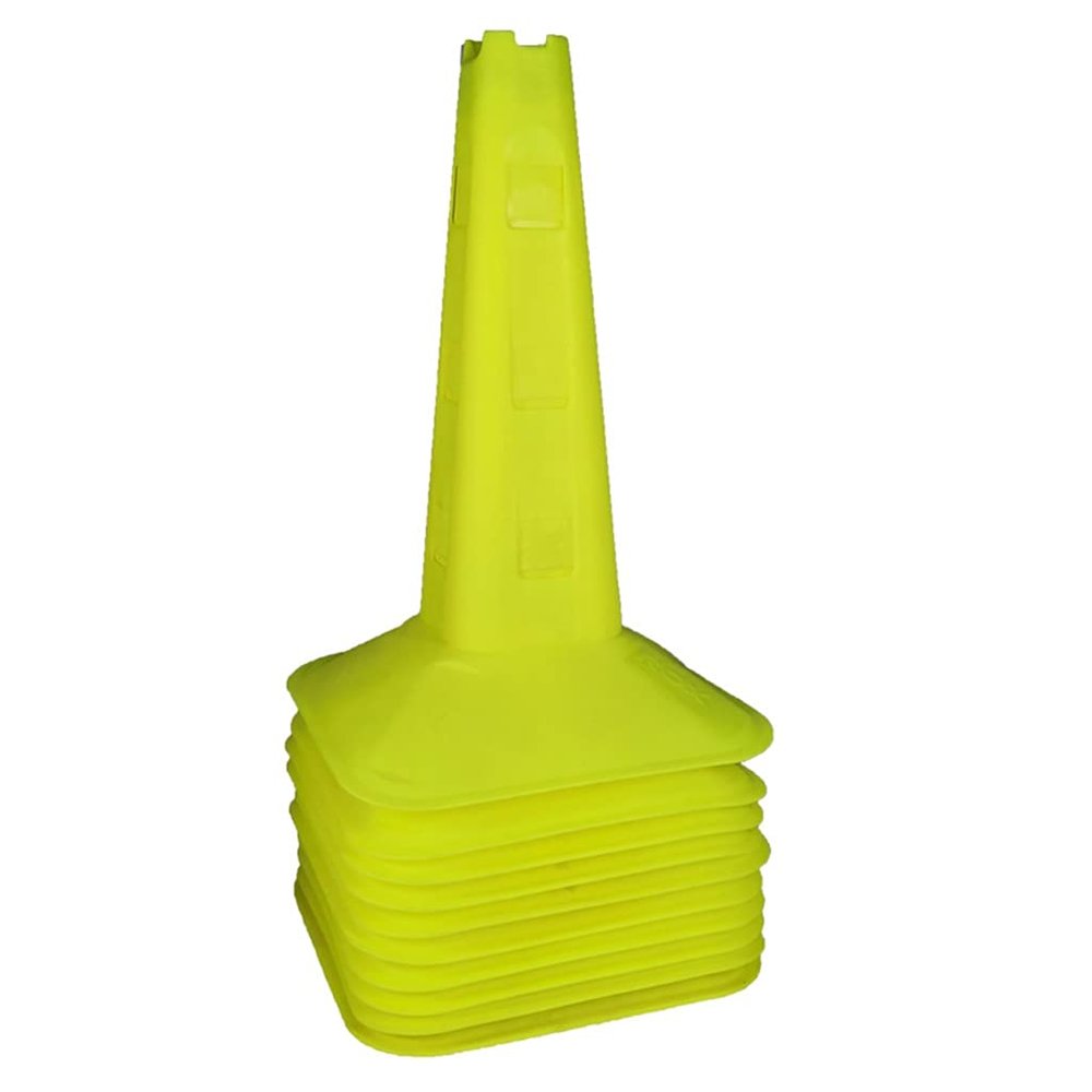 Agility Training Cone Soft Plastic Cone, Adjustable Height Small Hurdle Sign Post, Football Basketball Roller Skating Marker Cone (Size : 38cm)