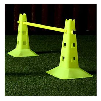 Agility Training Cone 10 Plastic Cones and 5 Rods, Children's Outdoor and Indoor Agility Training Toys, Windproof Soft Marking Cone (Color : Green, Size : 38cm)