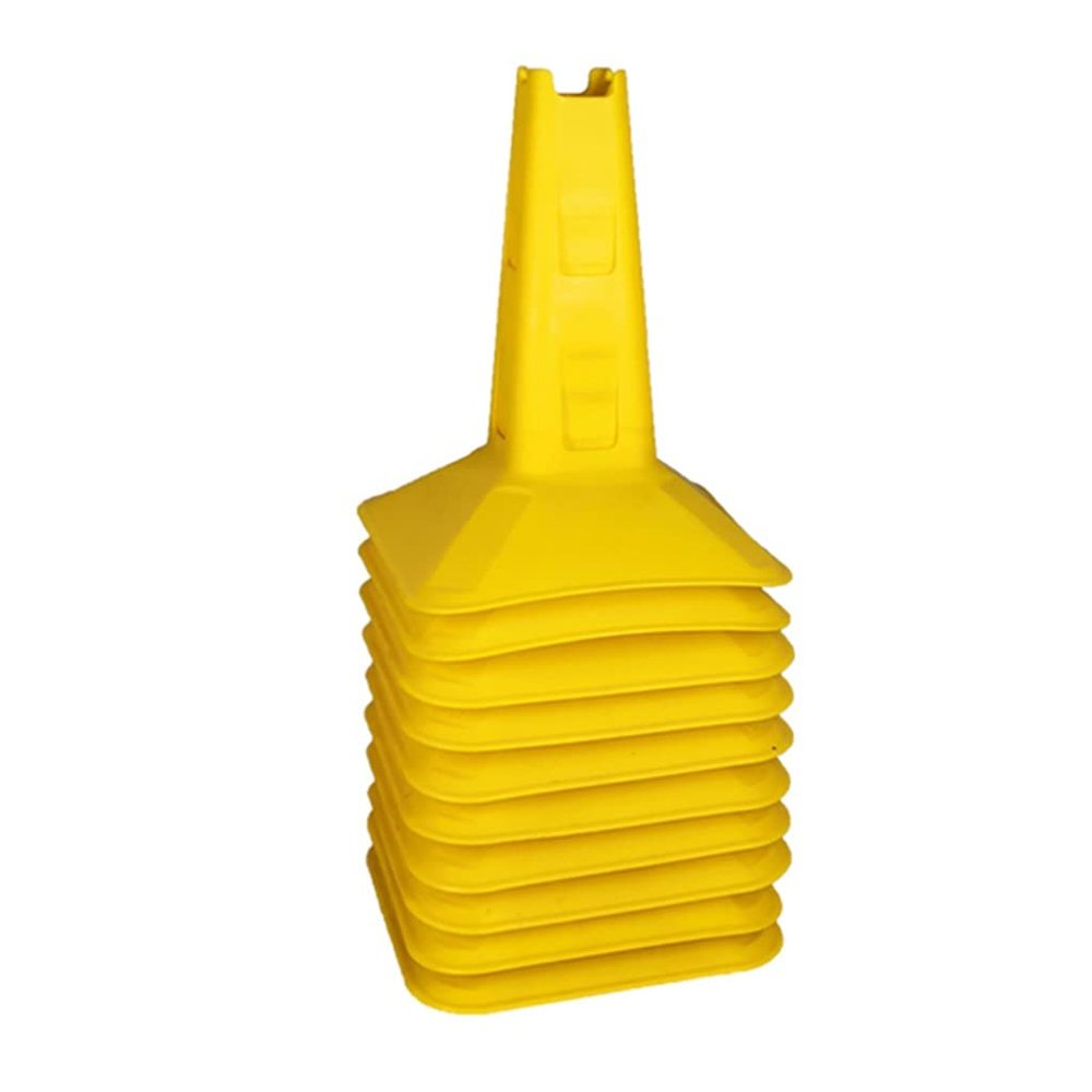 Agility Training Cone 23cm/0.78" Plastic Cone, Soft Adjustable Height Sign Post, Indoor and Outdoor Children's Agility Training Equipment (Size : 23cm)