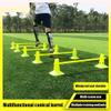 Agility Training Cone 23cm/0.78" Plastic Cone, Soft Adjustable Height Sign Post, Indoor and Outdoor Children's Agility Training Equipment (Size : 23cm) view 2