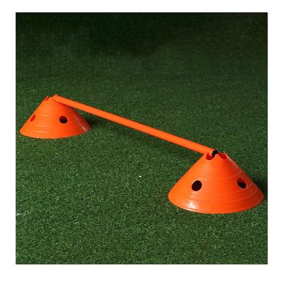 Agility Training Cone 10 Disc Cones and 5 Rods, Soft Plastic Children's Football Agility Training Equipment, Step-Resistant and Stackable (Color : Orange)